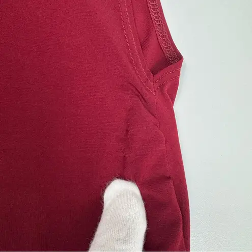 Vintage 90s Y2K JKLA California Wrap Draped Neck Top USA Made Sz L Grunge Goth Red Size L