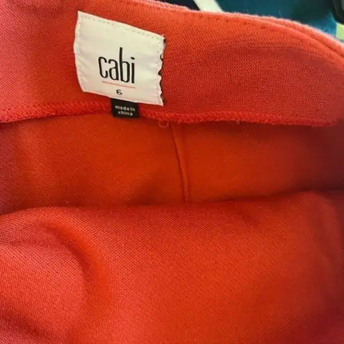 CAbi  #3099 Tiered Overlay Pencil Skirt In Turmeric Orange Womens Size‎ 6