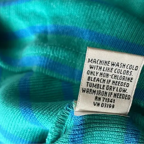 L.L. Bean Women's Small Green & Blue Multi Long Sleeves Mock High Neck Pullover Size M