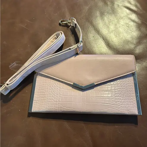 Urban Expression Urban Expressions Pink Clutch with Textured Finish and Flap Closure