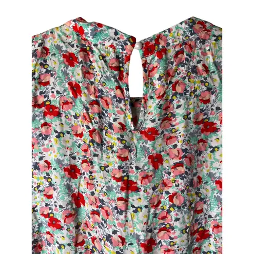 OTT Full On Love Top in Mint Coral Ruffled & Flowy Babydoll Top Size 1X Green