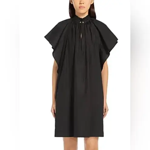 Max Mara Studio SOSPIRO Poplin mini dress with flounce