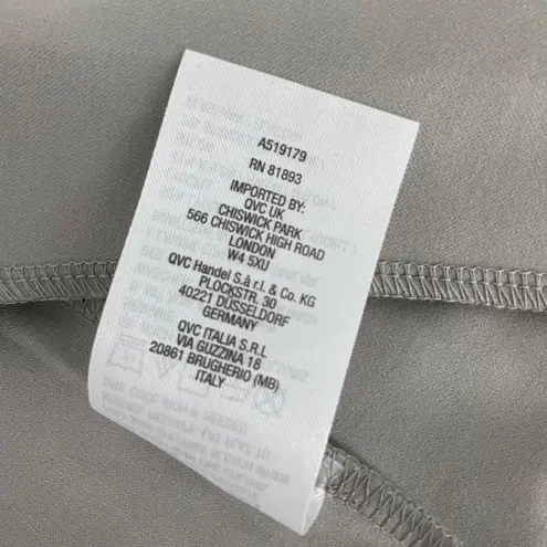 Isaac Mizrahi Elements Live Gray Waterfall Open Front Blazer Jacket XL Layering - Image 3