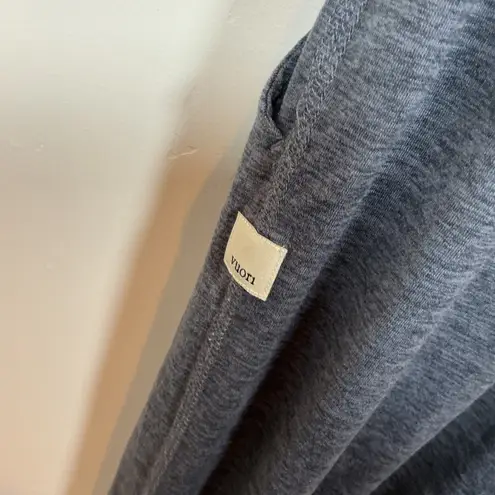 Vuori Vw424 Charcoal Grey Athleisure Knit Short Sleeve V Neck Jumpsuit XS