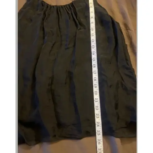 Pinto Ranch Silk Tank Top Womens Black Western Made in Italy Ajah Size Medium