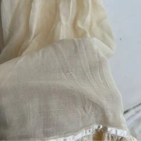 Vintage Boho Fairytale Prairie Ruffle Lace Sweetheart Neckline Maxi Dress