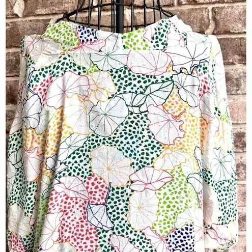 Jodifil Swimsuit Cover Up Medium NWT Dot Flowers Semi Sheer Beach Cruise Islands White Size undefined