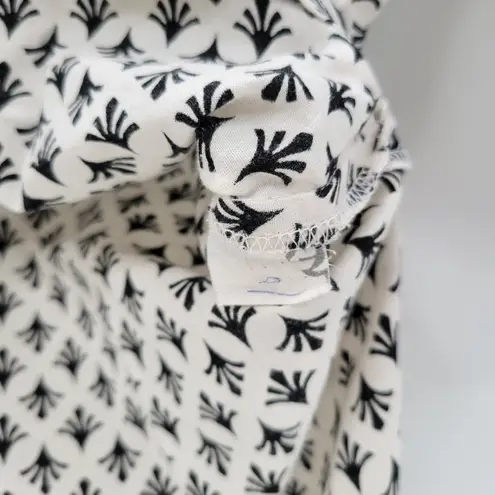 Soch Womens Dress M Black White Allover Print Round Neck 3/4 Sleeve Shift Tunic Size M