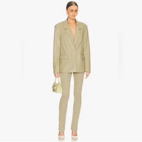 We Wore What NWT Ribbed Flare Knit Pant Wide Rib Tan Oat sz XS