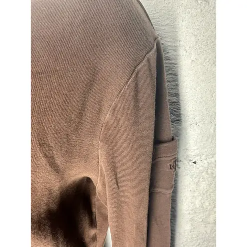 Lauren Ralph Lauren Women' Size Large 100% Cotton Long Sleeve Solid Brown Blouse