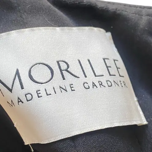 MORILEE Madeline Gardner Black Halter Maxi Formal Dress. Size Medium