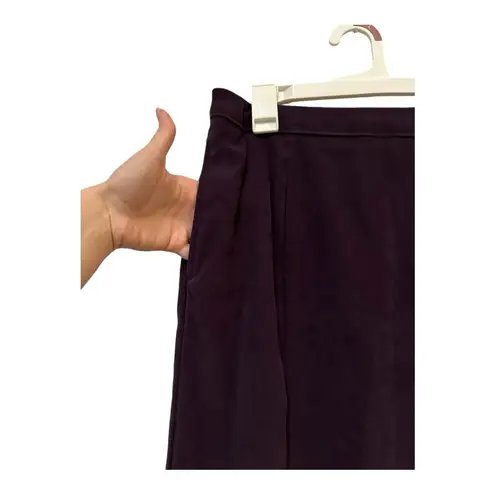 White Stag Vintage Suede Dark Sugared Plum Purple Maxi Skirt // Size 8