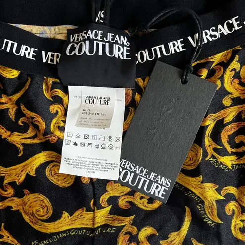 Versace  Jeans Couture Leggings 10" Shorts + Knit Printed Cropped Set, XS/US0