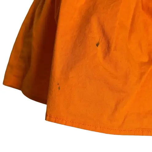 Ramy Brook Kimmy Orange Flounce Pleated Mini Skirt Size Medium