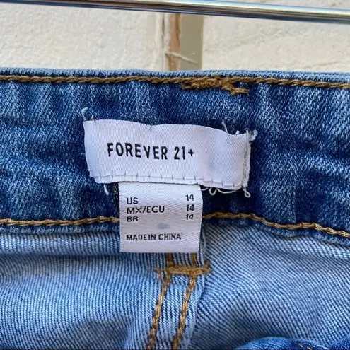 Forever 21 + distressed high waist jeans Size 14