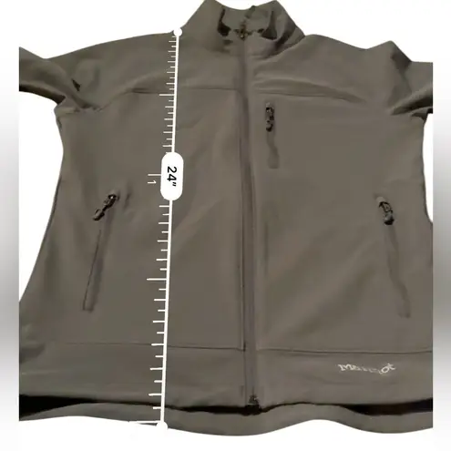 Marmot Women's Tempo Jacket Gray Long Sleeve Full Zip Embroidered Jacket Sz S