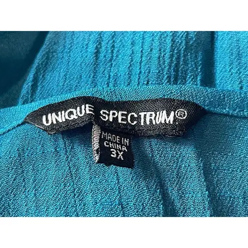 Unique spectrum 3x Pullover Gauzy Crochet 3/4 Sleeve Top