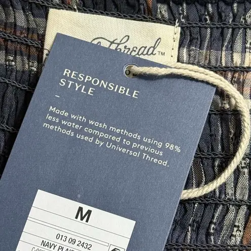 Universal Threads Universal Thread women’s size medium Balloon long Sleeve navy Plaid Shift Dress