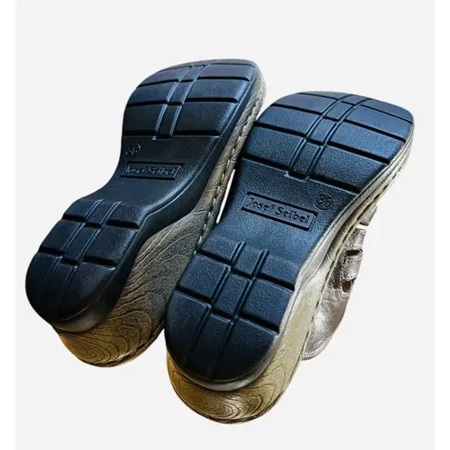 JOSEF SEIBEL Slide Sandals Open Toe Brown Leather Women's Size US 6 EU 36