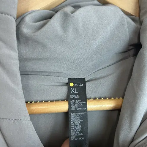 Zella  Quilted Puffer Coat Jacket Women's Size XL Gray Winter Longline NEW $169