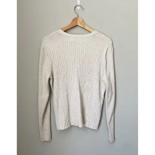 Moda International Women's Size XL Long Sleeve Knit Chic Trendy Beige Cardigan Tan