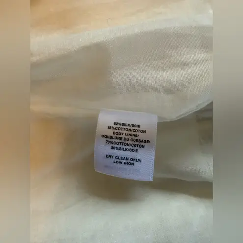 Lafayette 148 Marie Striped Silk blend Blazer. Size 4 Black