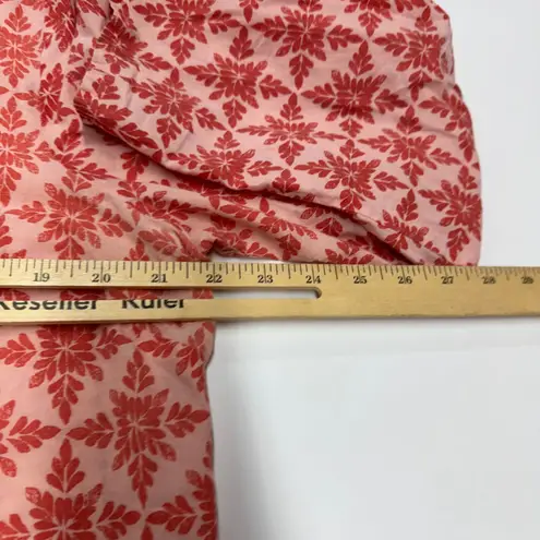 NVELOP SUN Tunic Top Womens X Large Pink Red Floral Print UV Protection Tassels Size XL