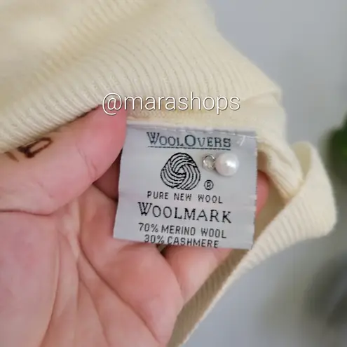 Woolover Collared Button Cashmere and Merino Knitted Sweater Size XL