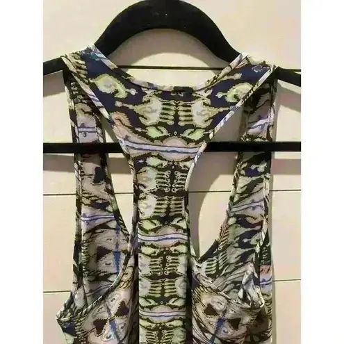 Tibi Watercolor 100% Silk Raceback Tank, size 4