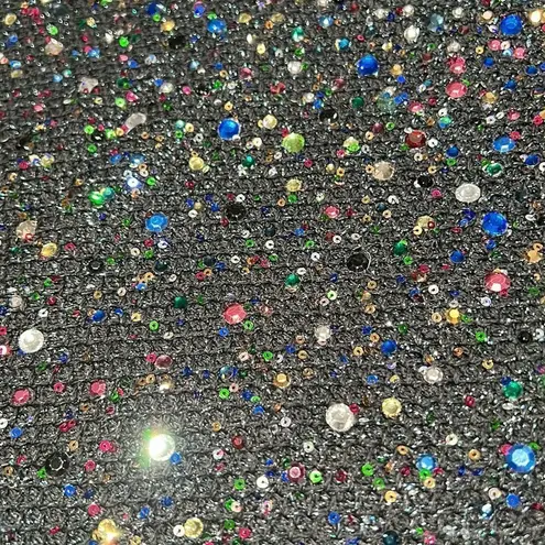 St. John Caviar Multi Mini Black Sequins Dress Size 6 D41