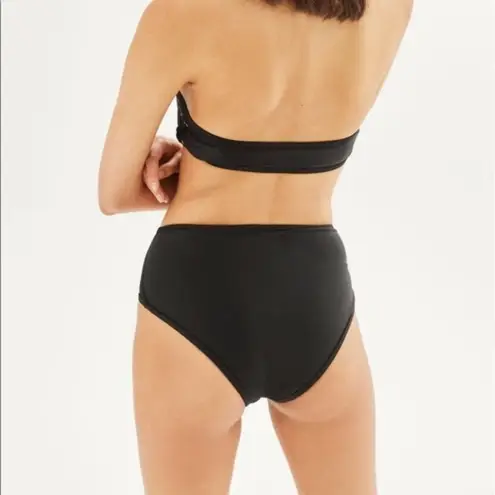 Topshop  Embroidered Mesh High Waist Bikini Bottom