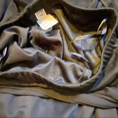 Vintage 90's/Y2K Lined Tie Waist Palazzo Pants Black Size Small