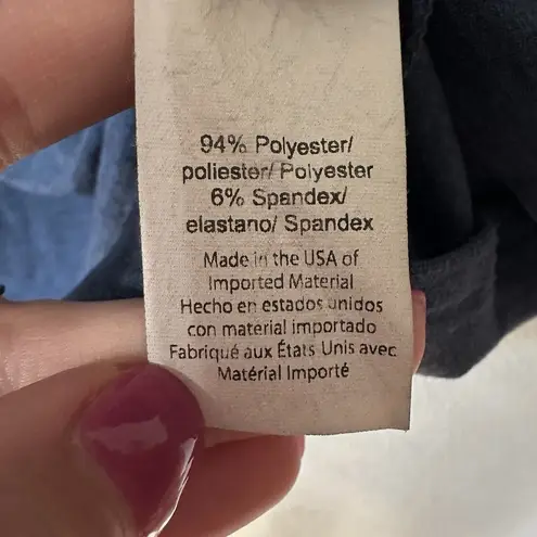 Beyond Yoga  Featherweight Blue Heather Women's Size XS Long Sleeve Open Tie Back