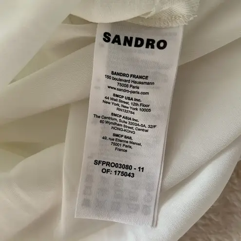 Sandro Albi V Neck White Dress NEW