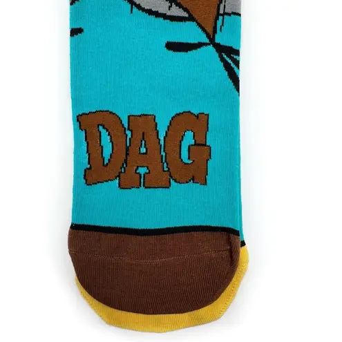 Odd Sox Angry Beavers Crew Socks Nickelodeon 90s Cartoon TV Fun Gift Mens Womens Blue
