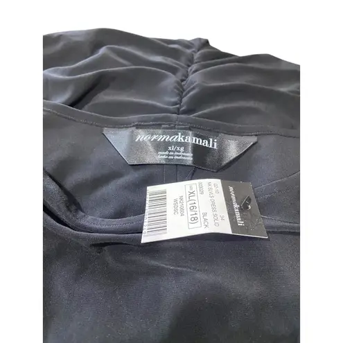 Norma Kamali Sleeveless Shirred Waist Dress Black Size XL NWT Minimalist Career