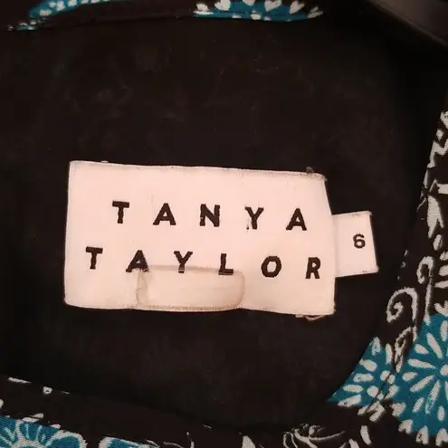 Tanya Taylor ππ Raven Dress ~ Paisley Floral Blue Print 6 NWOT Drop Waist Silk