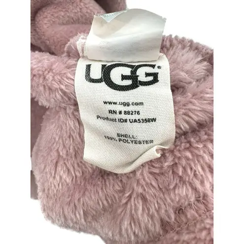 UGG  Miranda Fleece Hooded Robe Women's Size Large Pink Spa Fuzzy