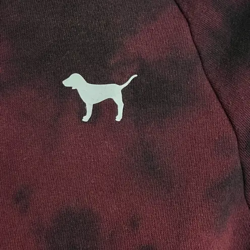 PINK - Victoria's Secret Victoria's Secret Women’s Pink Sweatshirt -Size  XS  Burgundy Tie Dye - Dog Logo