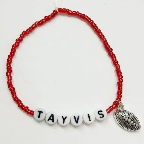 Tour Friendship Bracelet Tayvis with football charm White
