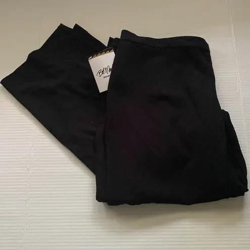 Bob Mackie NWT wearable art straight leg relaxed black pants, size XL