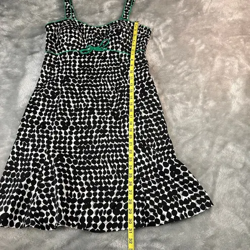 Madison Leigh  Women's Size 12 Black/White with Green Trim Sleeveless Dress