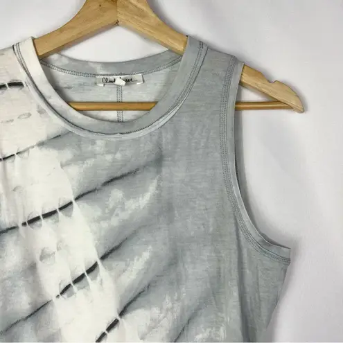 Cloud Chaser Gray & White Tie Dye Tank Top M