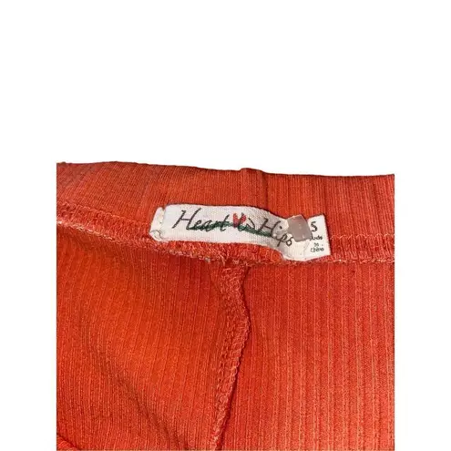 Heart Hips Ribbed Strapless Maxi Sun Dress Vacation Travel Summer Beach Orange