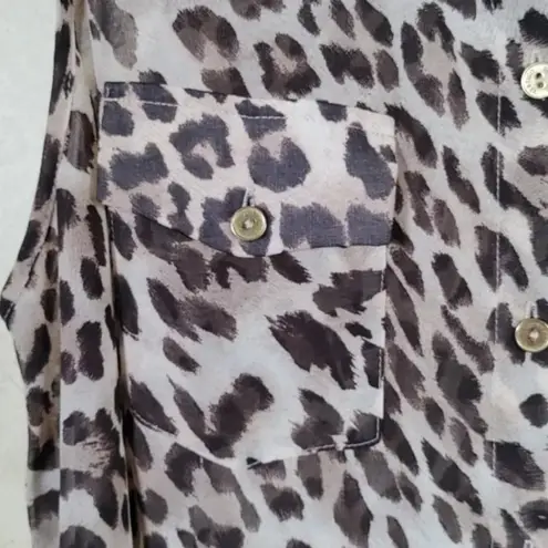 Vertigo Tan and Brown Blouse M