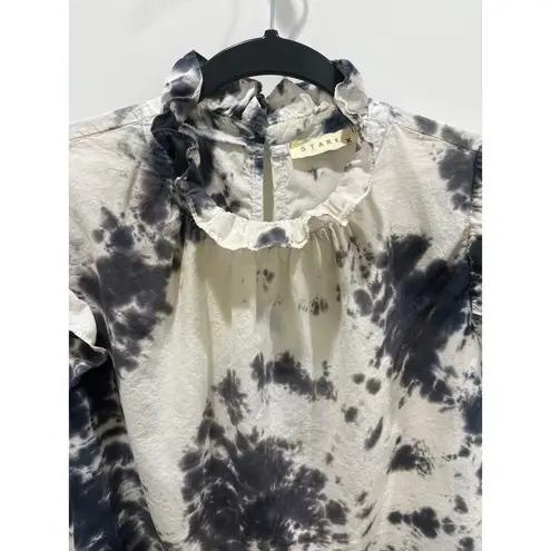 Stark X Women's Spiral Tie Dye Princess Top Sz S Gray