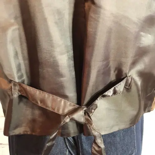 Marsh Landing Vintage Petites Suede Western Style Brown Suede Vest LP