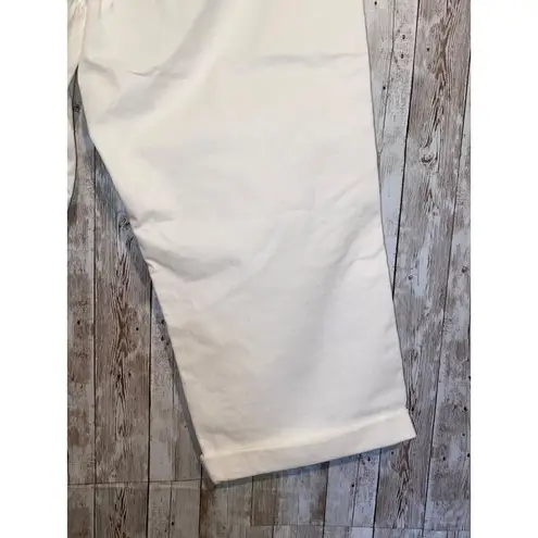 Maurice's Women's  White Capris Cropped Cuffed Pants Size 9/10