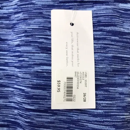 Lane Bryant NWT LIVI  Women’s Blue Seamless Stretch Athletic 7/8 Leggings