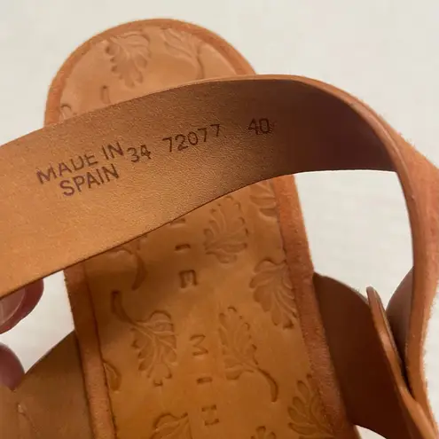 Chie Mihara Suede Platform Sandal Slingback Shoe Chestnut NWT Boho Size 9